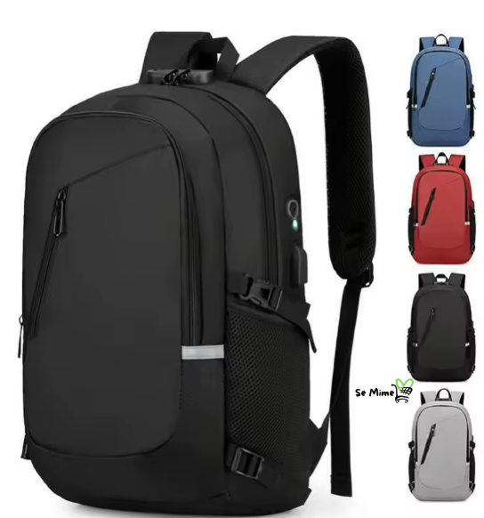 Mochila Anti-Furto com Senha USB Slim Bag